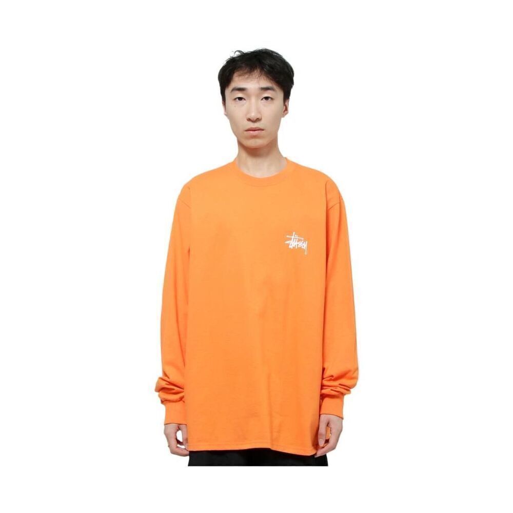 NWOT Stussy Classic Skater Basic Long Sleeve Coral Unisex Shirt XS